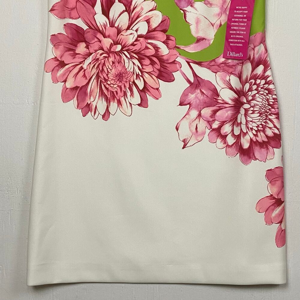 Alex Marie Green, Pink and Cream Floral Sheath Dress - Picture 4 of 12